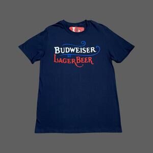 Budweiser Brew City Blue Multicolor Graphic SS Tee NWOT XL